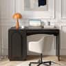 Bestier - 47.2 Inch Office Desk with 3 Versatile Drawers and Sliding Rails, Modern Curved Rounded Corner for Home Office Desk - Black