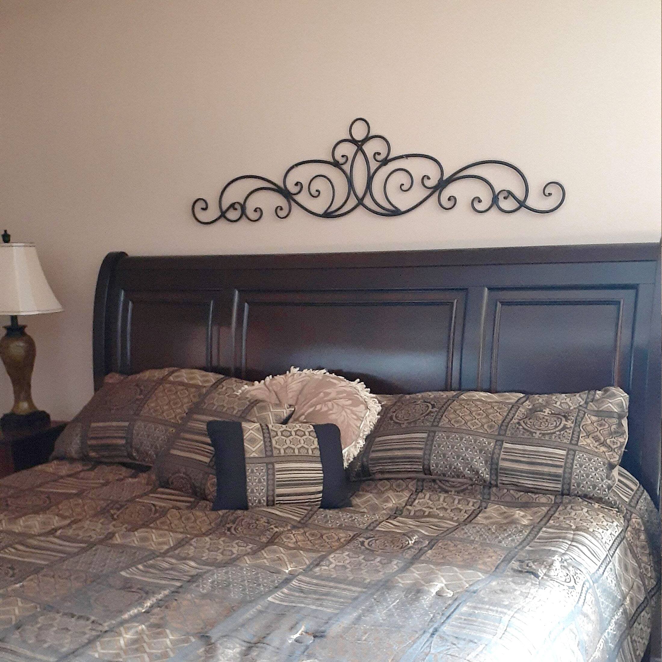 Alt View 4. Distinctive Designs - Antique Bronze Metal Elegant Scrolls Wall Pediment Set of 2 - Bronze.