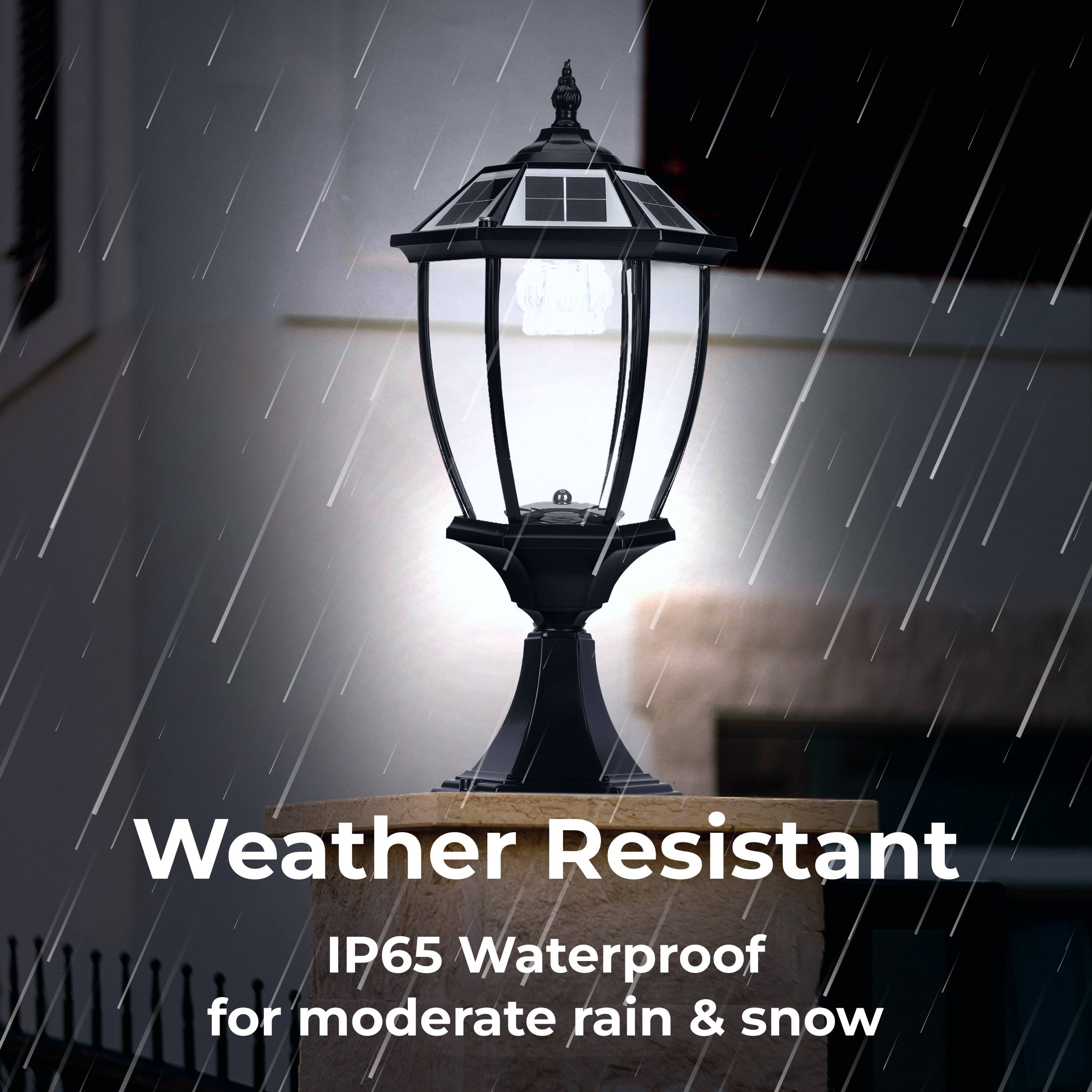 Weather Resistant IP65 Waterproof for moderate rain & snow