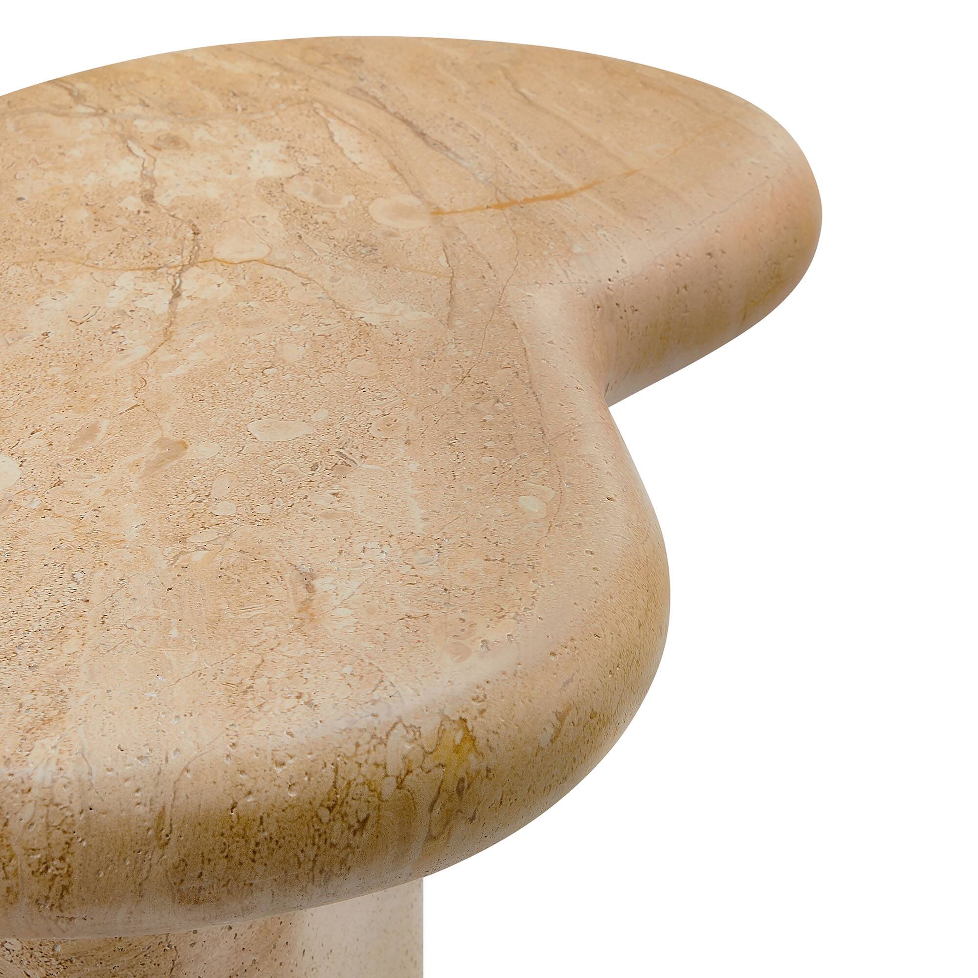 Alt View 9. Modway - Elowen Indoor - Outdoor Patio Textured Faux Travertine Side Table by Modway - Travertine.