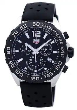 TAG Heuer - Formula 1 Chronograph Tachymeter Swisss Made Quartz CAZ1010.FT8024 Mens Watch Rubber Strap 200M - Black