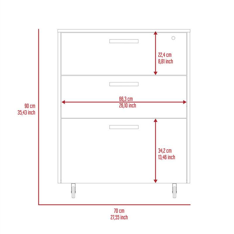 22.4 cm 8.81 inch  
90 cm 35.43 inch  
66.3 cm 26.10 inch  
34.2 cm 13.46 inch  
70 cm 27.55 inch