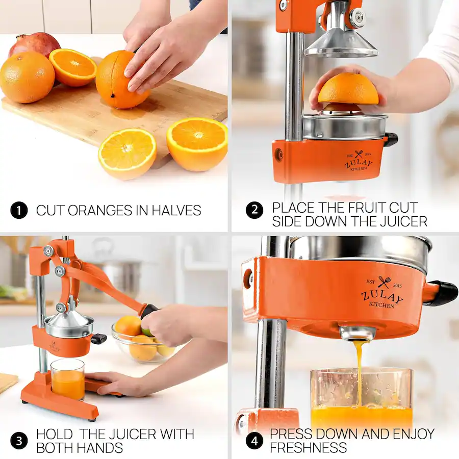Zulay Citrus Press, Manual Orange Juicer