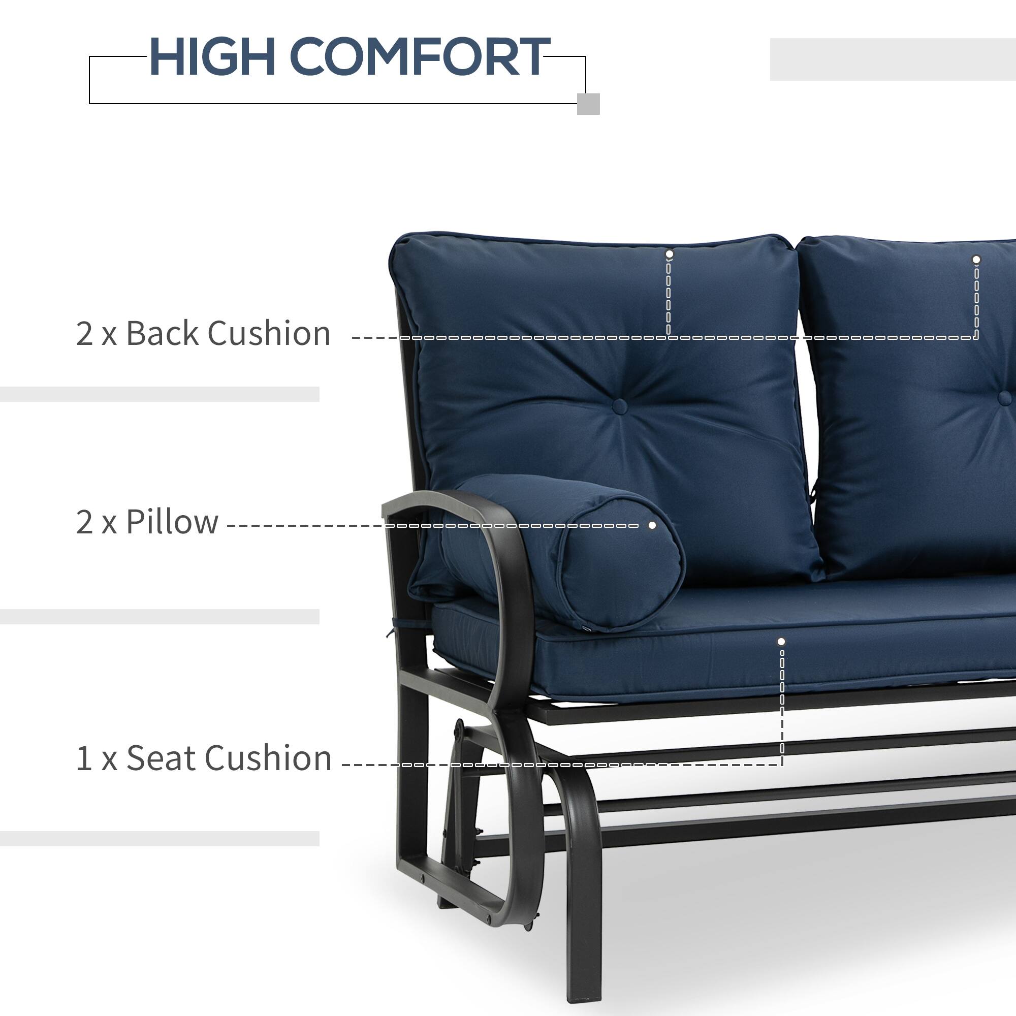 HIGH COMFORT
2 X Back Cushion
2 X Pillow
1 X Seat Cushion