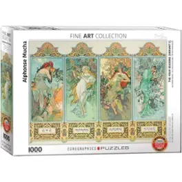 Eurographics - Eurographics: Four Seasons by Alphonse Maria Mucha - 1000 Piece Puzzle