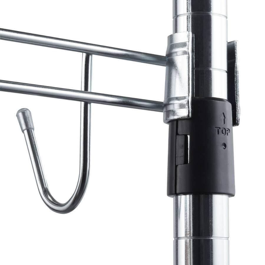 TRINITY EcoStorage 3 Tier 48x18x75.5 Rolling Garment Rack Chrome TBFZ ...