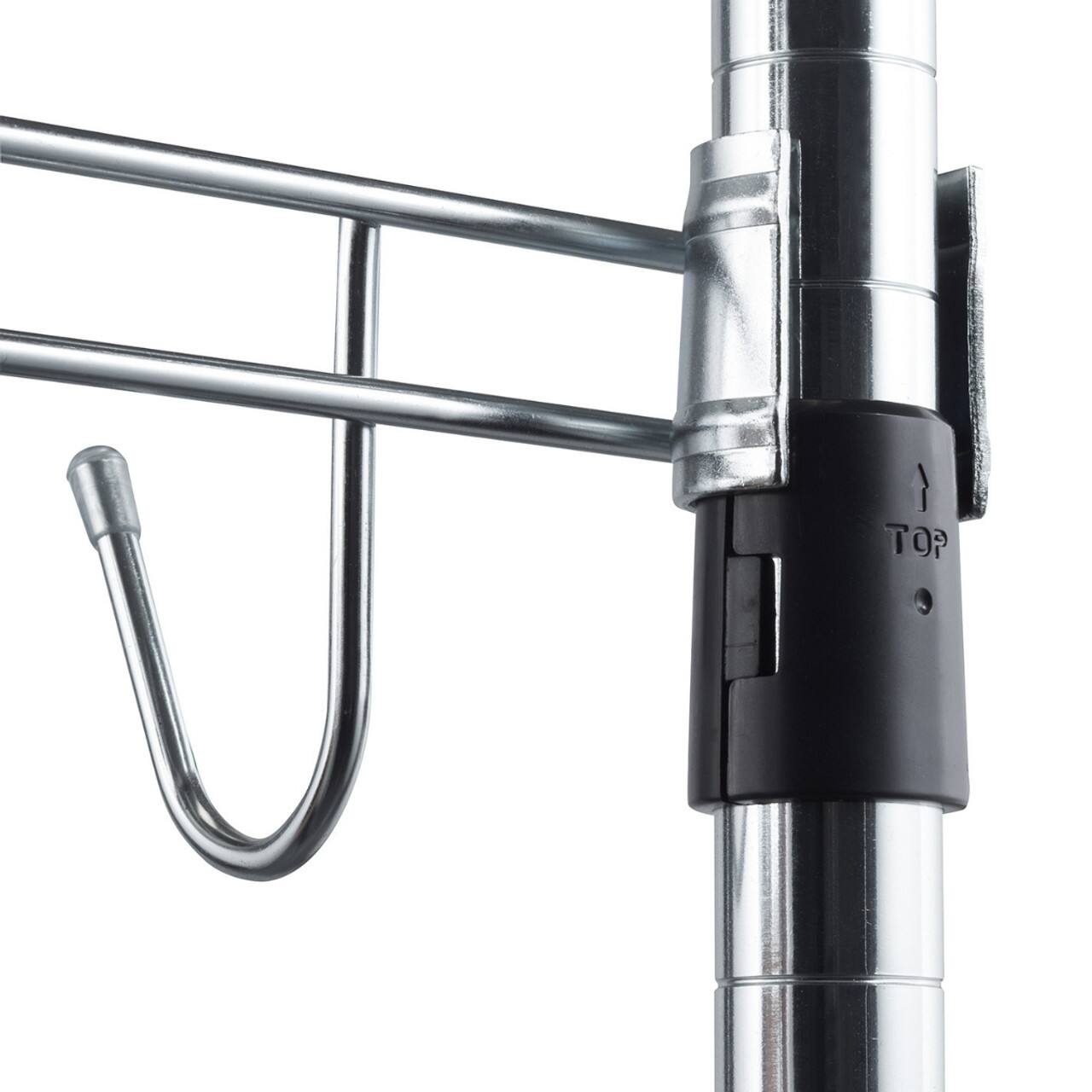 Alt View 12. TRINITY - EcoStorage 3-Tier 48x18x75.5 Rolling Garment Rack Chrome - Chrome.