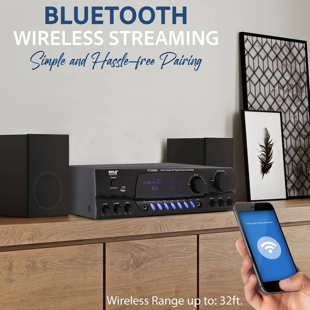BLUETOOTH  
WIRELESS STREAMING  
Simple and Hassle-free Pairing  

Wireless Range up to: 32ft.