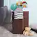 Alt View 11. Costway - Corner Bamboo Hamper Laundry Basket Washing Cloth Bin Storage Bag Lid Brown - Brown.