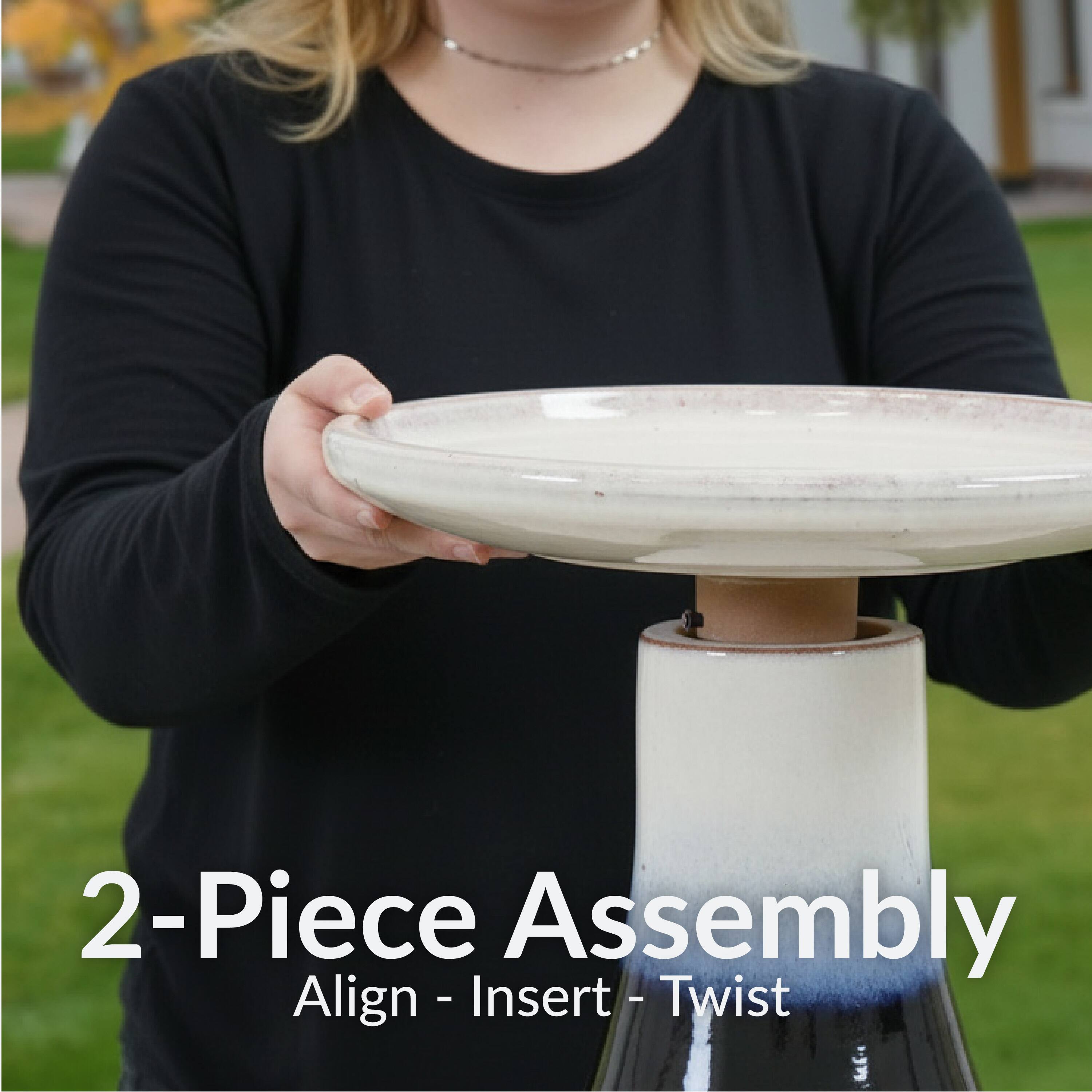 2-Piece Assembly  
Align - Insert - Twist