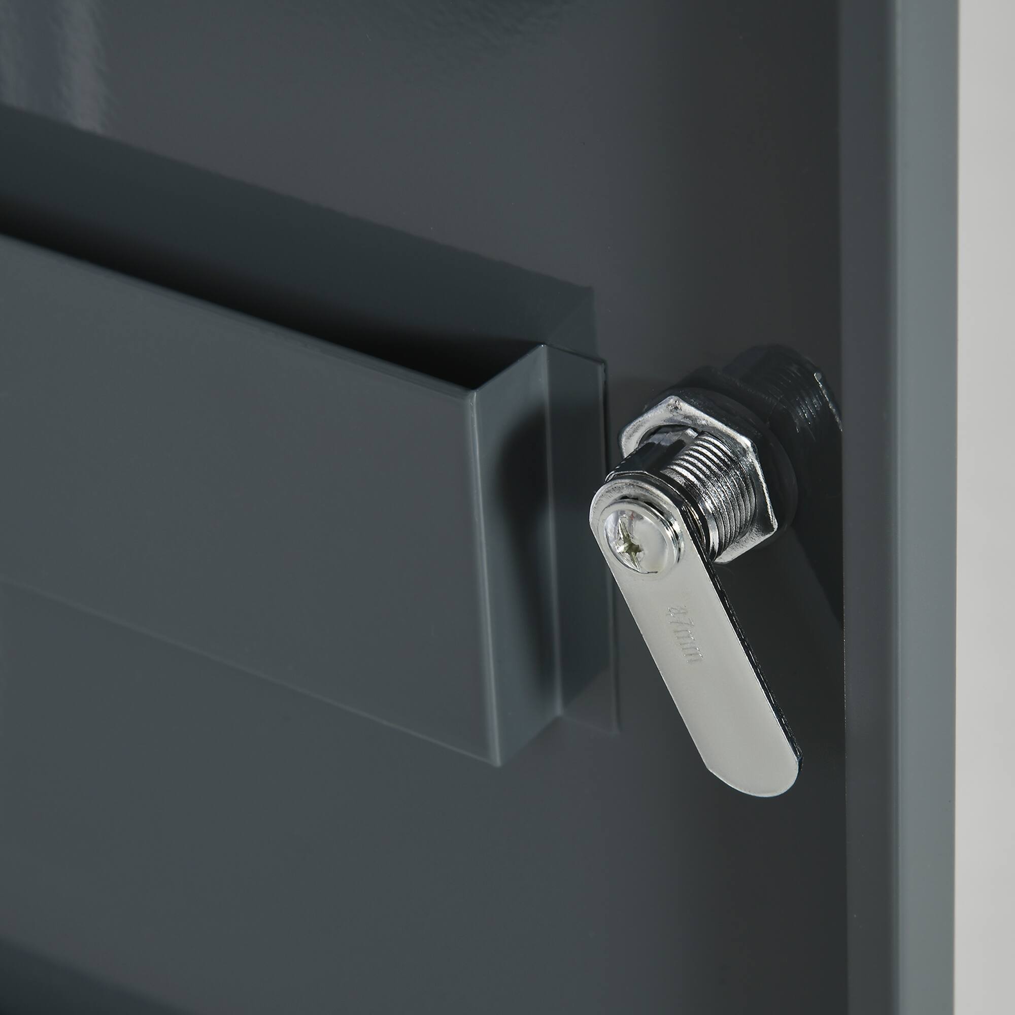 Alt View 5. Homcom - Bathroom Medicine Cabinet with Shelves Inside & On Door, Locking Medical Cabinet for Child & Pet Safety - White, Grey.