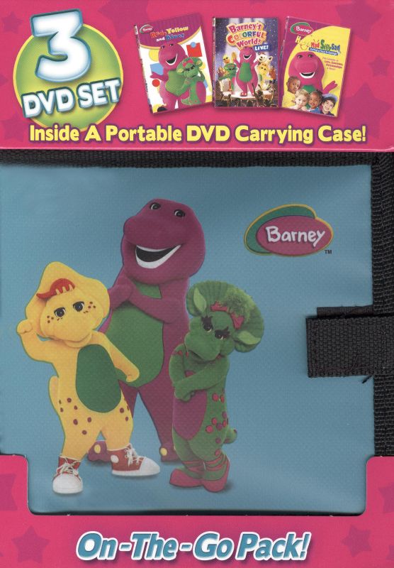 Best Buy Barney On The Go Pack 3 Discs With Carrying Case Dvd