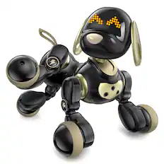 Front. Ruko - 18011 Smart Robot Dog Toy for Kids, Interactive Puppy with Remote & Gesture Control,Gifts for boys and girls - Black & Gold.