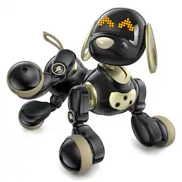 Ruko - 18011 Smart Robot Dog Toy for Kids, Interactive Puppy with Remote & Gesture Control,Gifts for boys and girls - Black/Gold