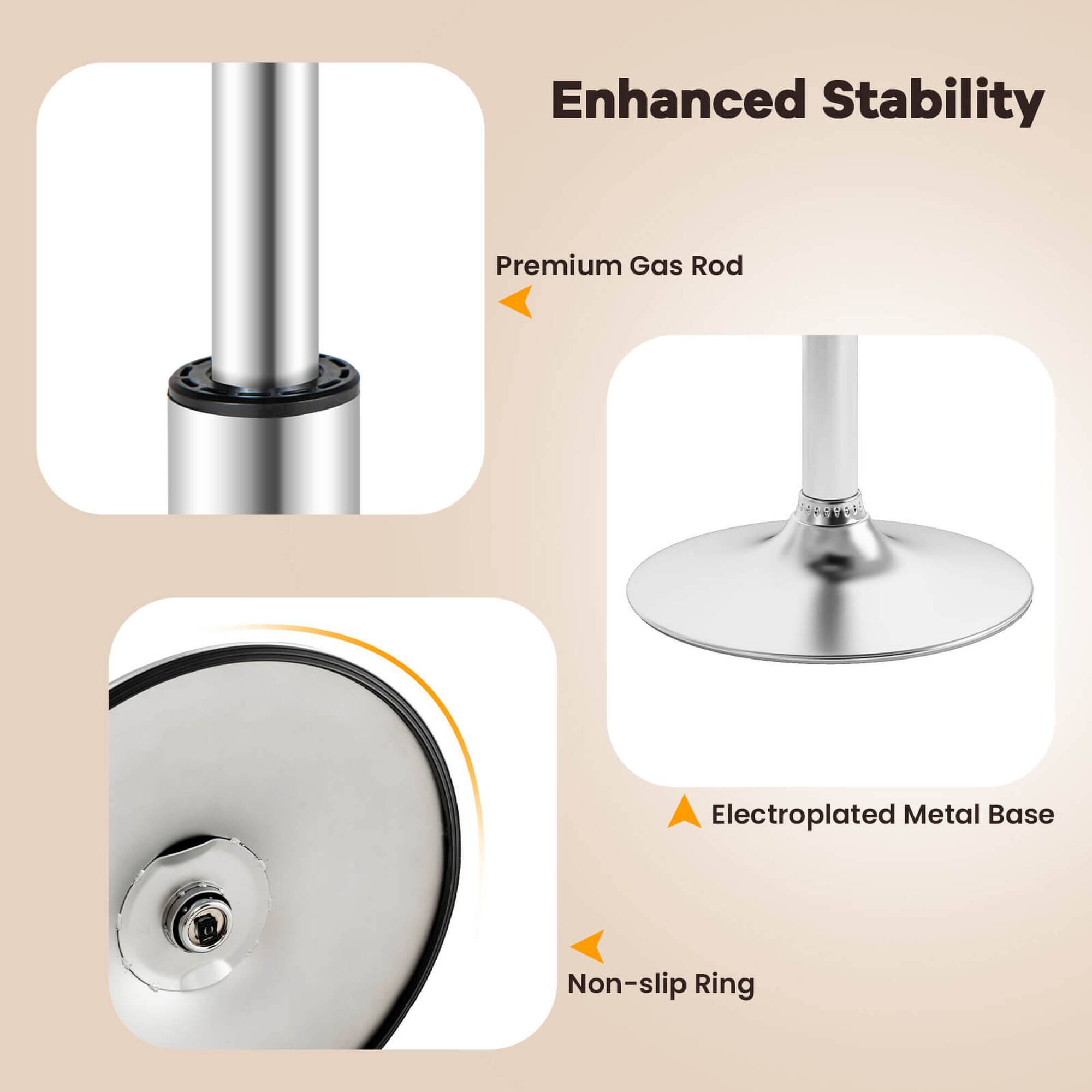 Enhanced Stability Premium Gas Rod Electroplated Metal Base Non-slip Ring