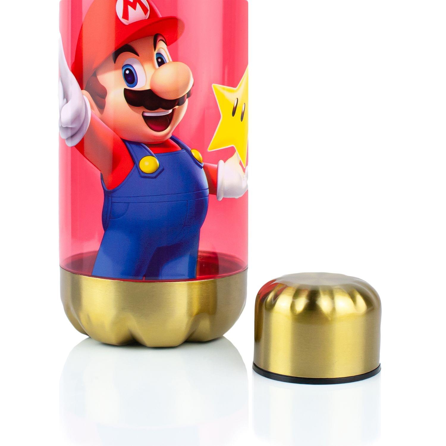 Alt View 2. Super Mario Bros. - Super Mario Bros Red Plastic Water Bottle | 20 oz - Red.
