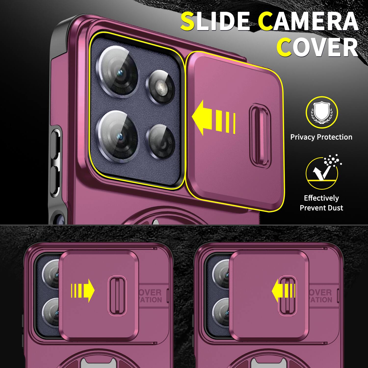SLIDE CAMERA COVER

Privacy Protection
Effectively Prevent Dust