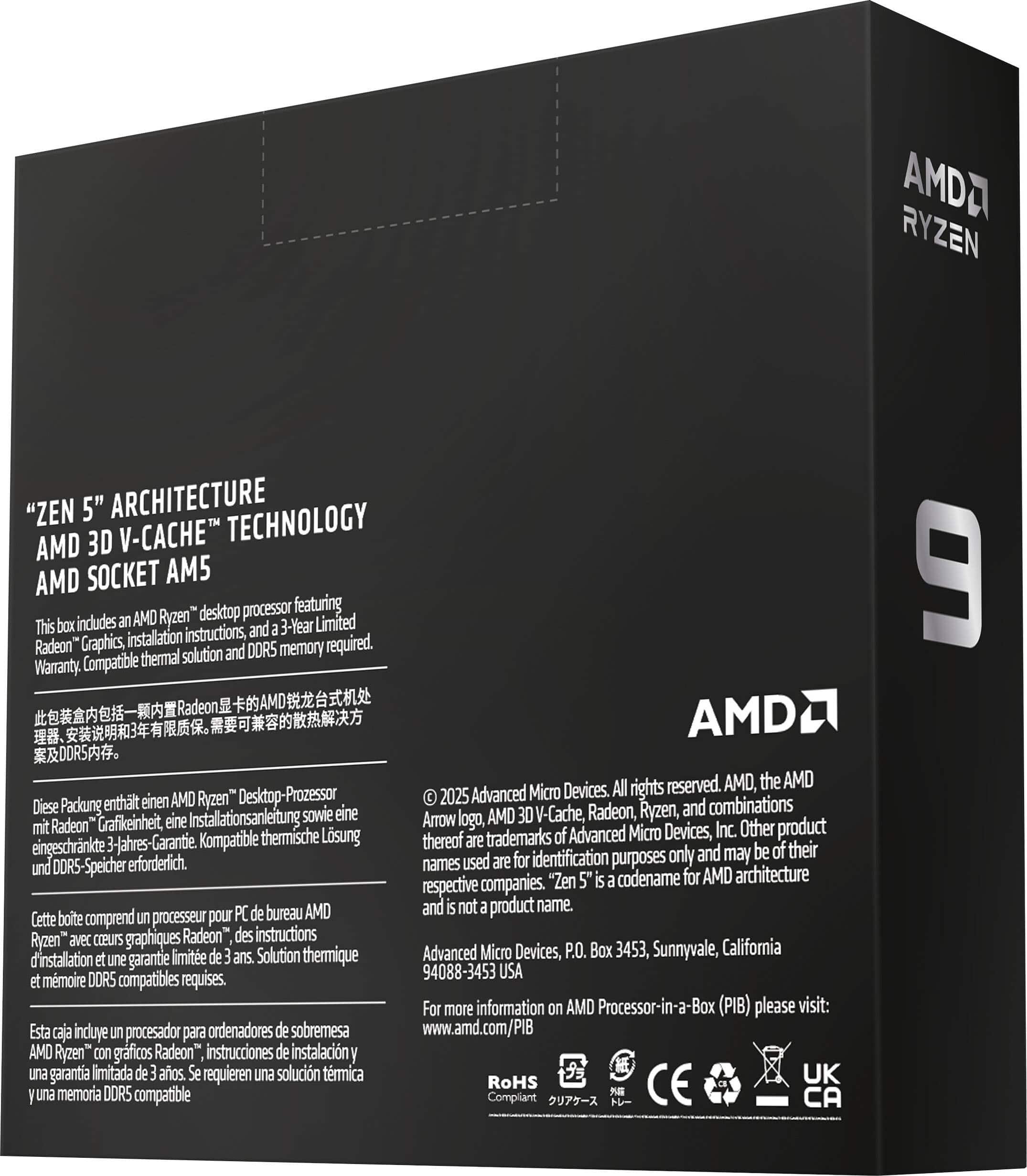 AMD Ryzen 9 9950X3D2 Dual Edition 16 Core 32 Thread 4.3 GHz (5.6