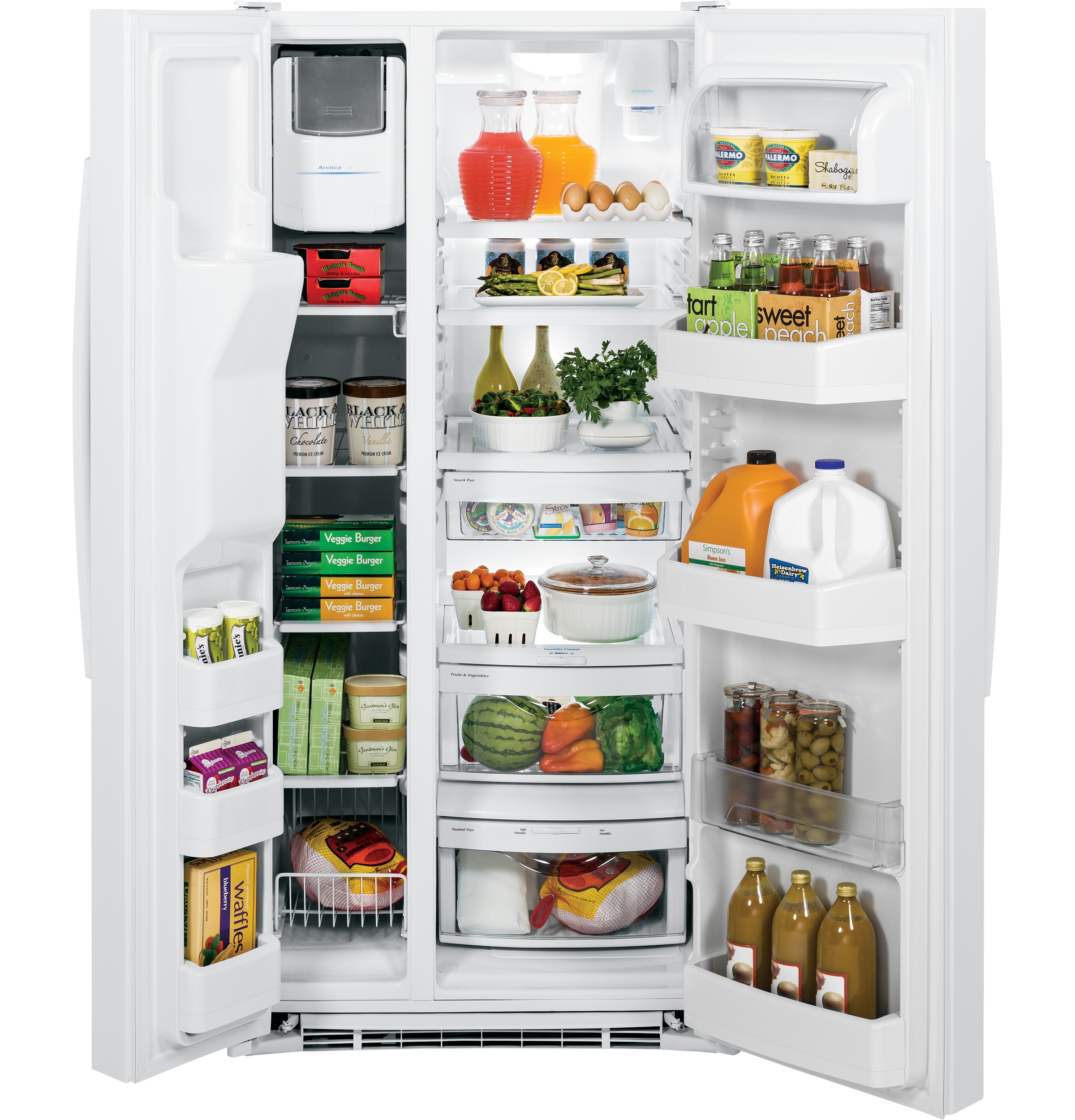 Best Buy: GE 22.5 Cu. Ft. Frost-Free Side-by-Side Refrigerator with ...