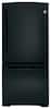 GE - 20.3 Cu. Ft. Frost-Free Bottom-Freezer Refrigerator - Black-Front_Standard