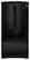 Front. GE - 22.7 Cu. Ft. Frost-Free French Door Refrigerator - Black.
