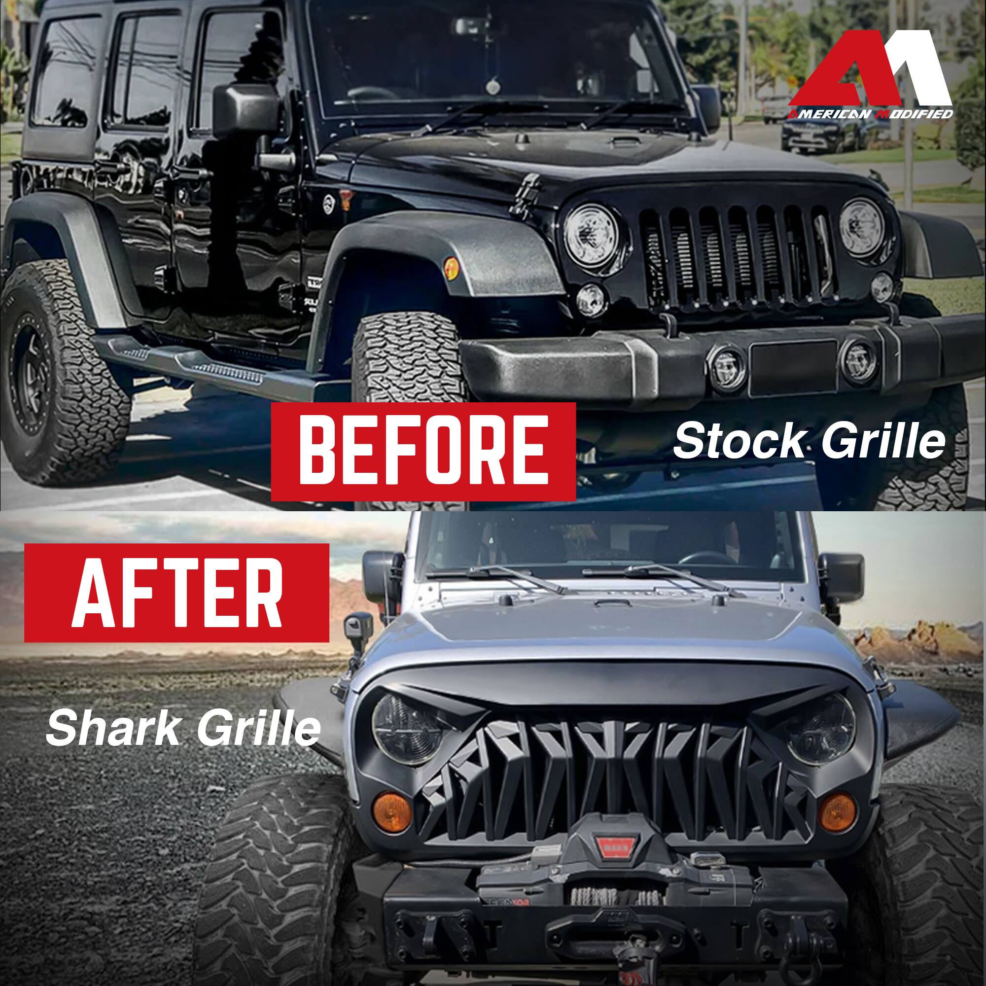 A1 American Modified

BEFORE
Stock Grille

AFTER
Shark Grille