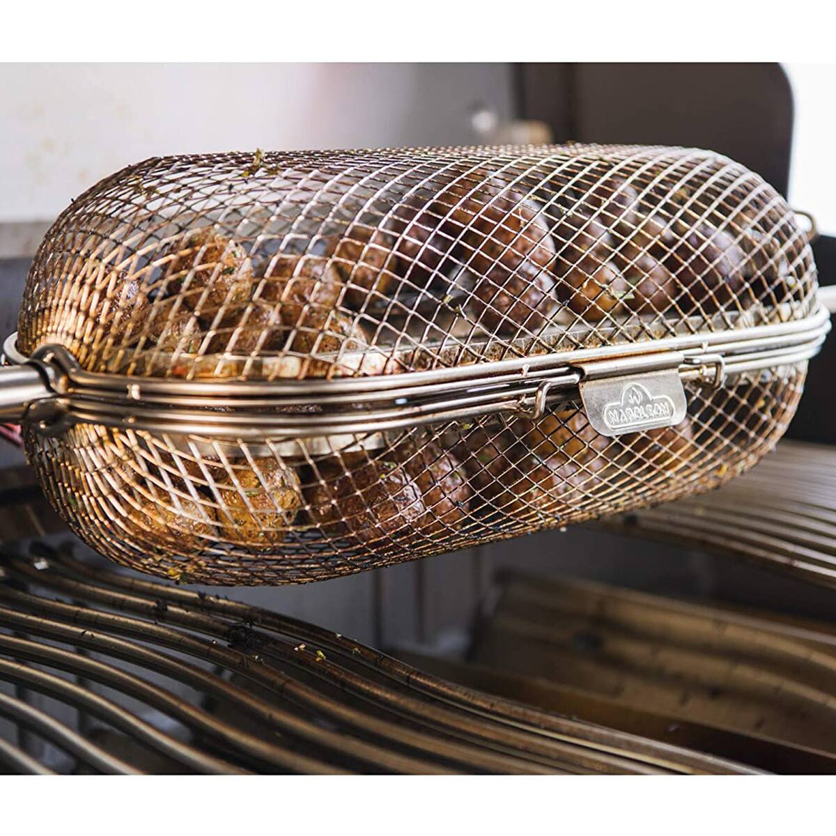 Alt View 3. Napoleon - Rotisserie Grill Basket for Napoleon Outdoor Grills 64000 - Stainless Steel.