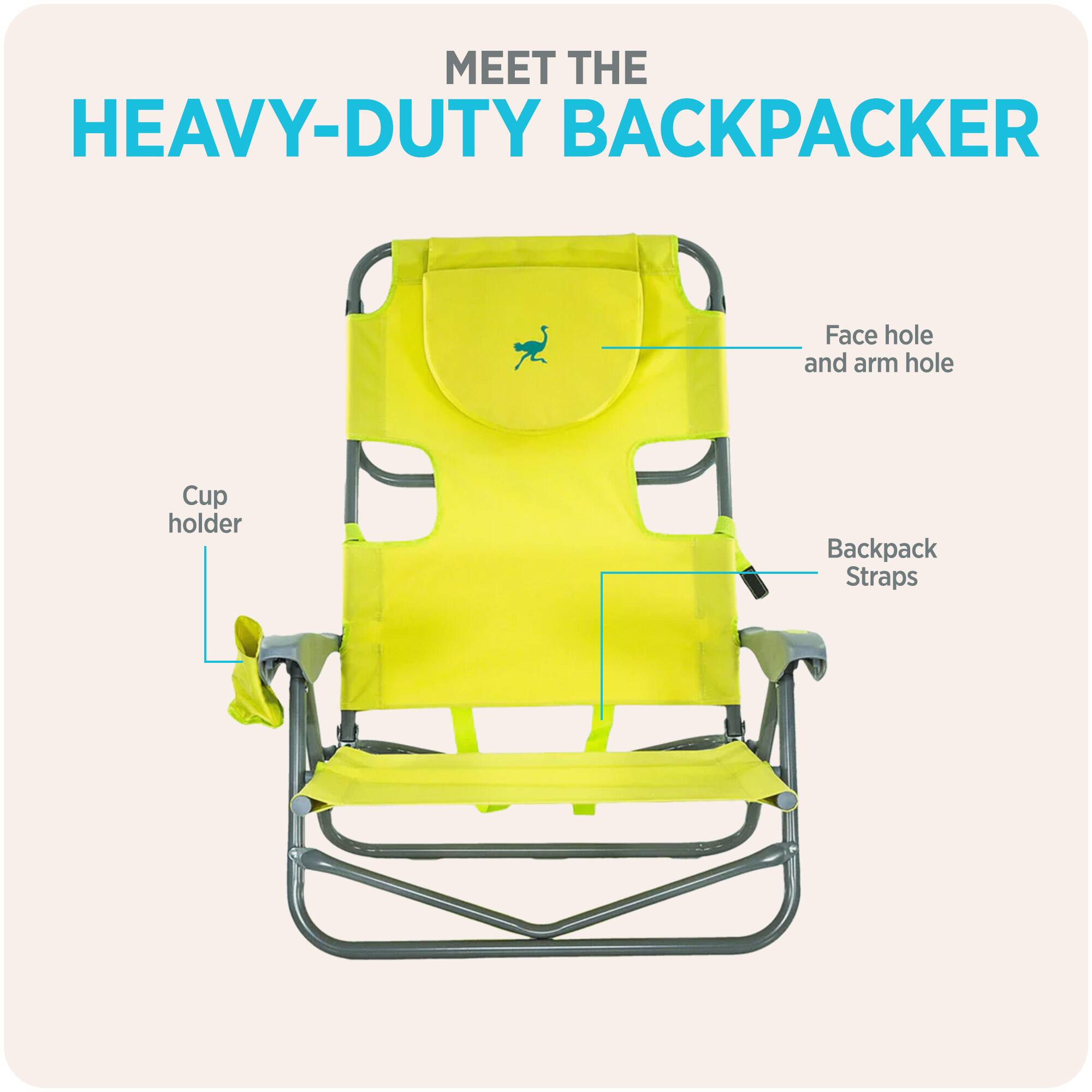 MEET THE HEAVY-DUTY BACKPACKER

- Face hole and arm hole
- Cup holder
- Backpack Straps