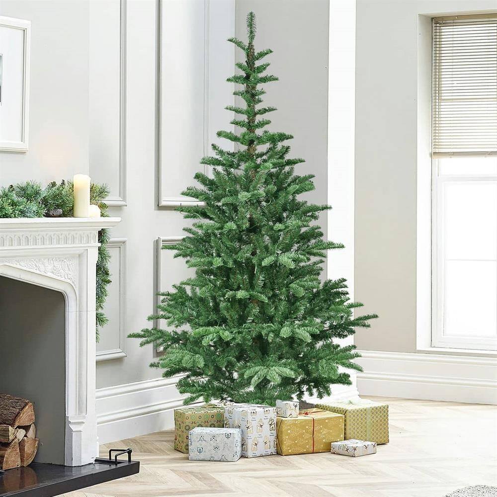 Alt View 2. Pefilos - 400 LEDs Pre-Lit Christmas Tree, 941 Realistic PE+PVC Tips, Layered Design, Warm White - Green.