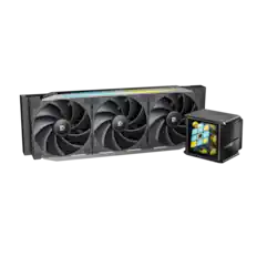 Front. Sudokoo - Proteus 360 AIO Liquid CPU Cooler - Black.