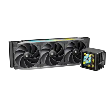 Front. Sudokoo - Proteus 360 AIO Liquid CPU Cooler - Black.