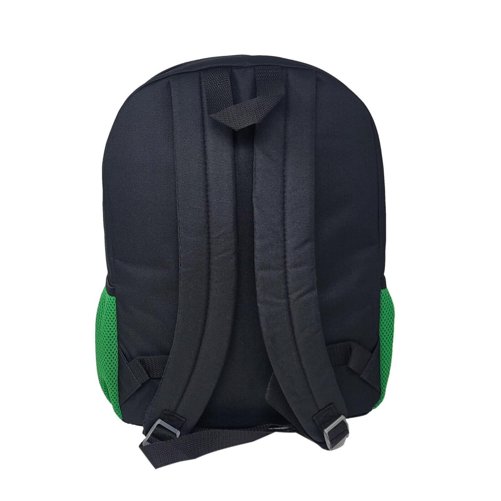 Alt View 10. Bioworld - Minecraft Collage 16 Inch Kids Backpack - Green.