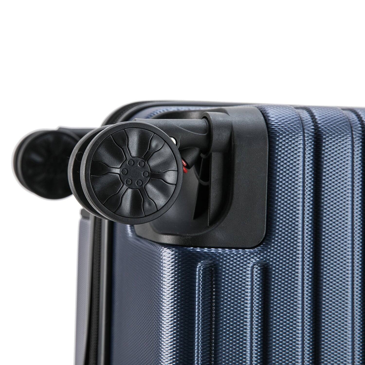 Alt View 4. InUSA - Deep lightweight hardside spinner luggage 24" - BLUE.