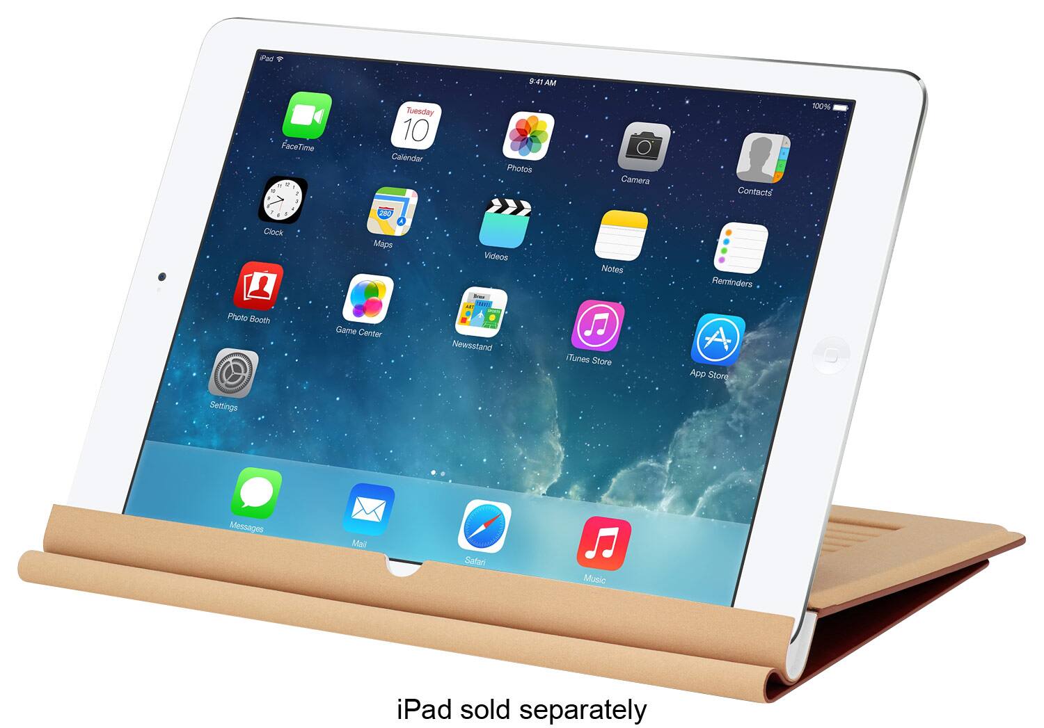 Front. Felix - Flipbook Case for Apple® iPad® mini, iPad mini 2 and iPad mini 3 - Tan.
