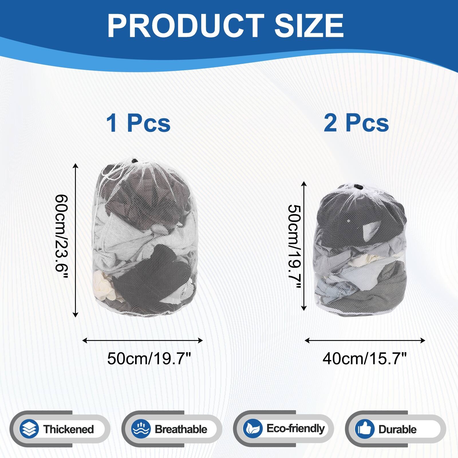 PRODUCT SIZE

1 Pcs
60cm/23.6" x 50cm/19.7" x 7"

2 Pcs
50cm/19.7" x 40cm/15.7"

Thickened
Breathable
Eco-friendly
Durable