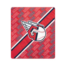 Pegasus - Cleveland Guardians 60" x 70" Diagonal Lined Wordmark Ultra Soft Blanket - Multicolor