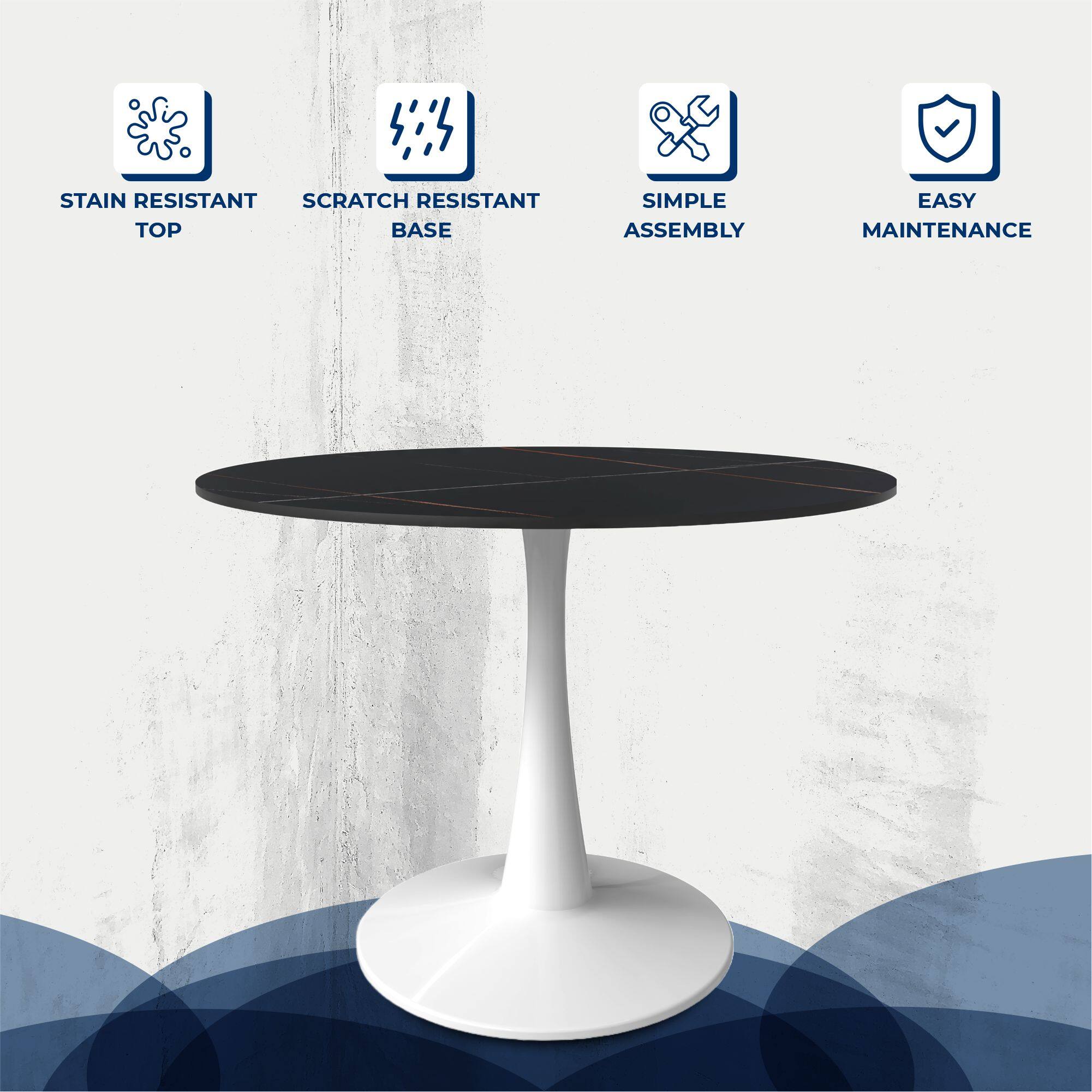 STAIN RESISTANT TOP  
SCRATCH RESISTANT BASE  
SIMPLE ASSEMBLY  
EASY MAINTENANCE