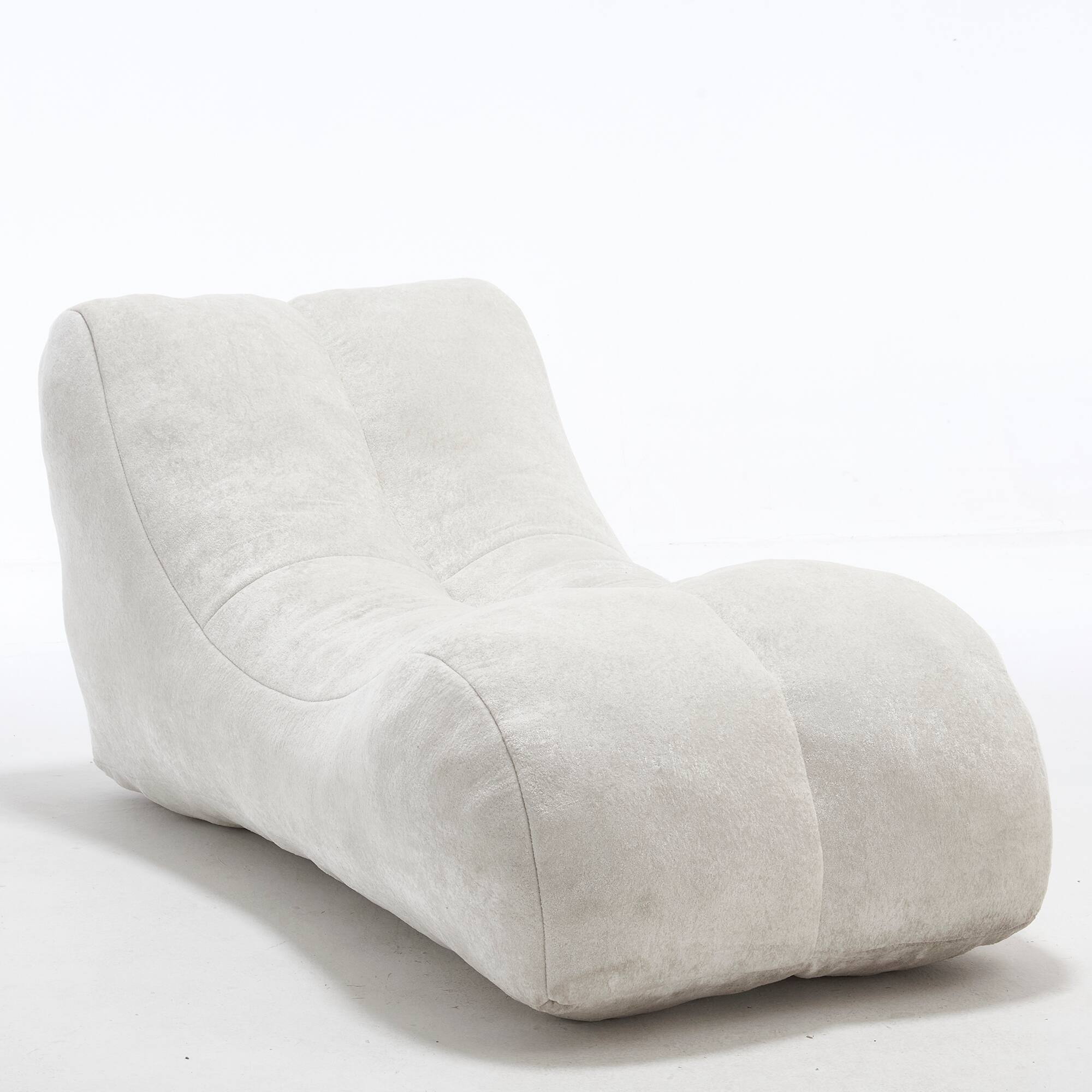 Alt View 5. GOODSILO - Cozy Bean Bag Sofa Chair - Adult Lounger for Gaming, Reading & Relaxation - White.