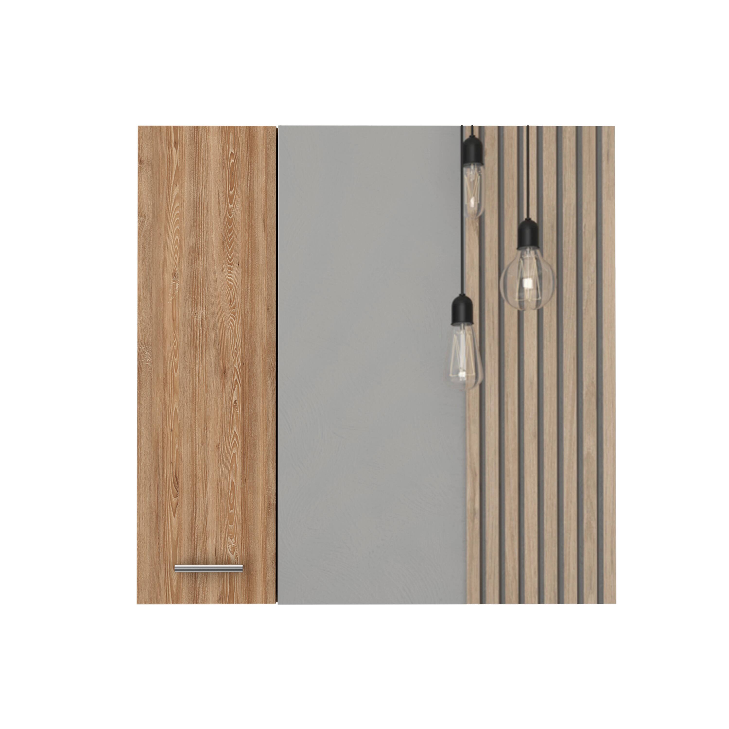 TuHome - Sines Medicine Cabinet, Four Internal Shelves, Single Door - Pine