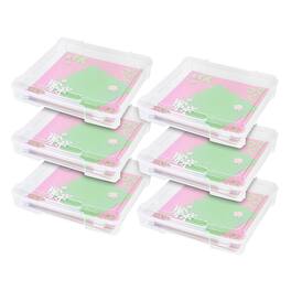 IRIS USA - Paper Thick Portable Plastic Scrapbook Storage Snap Tight Cases