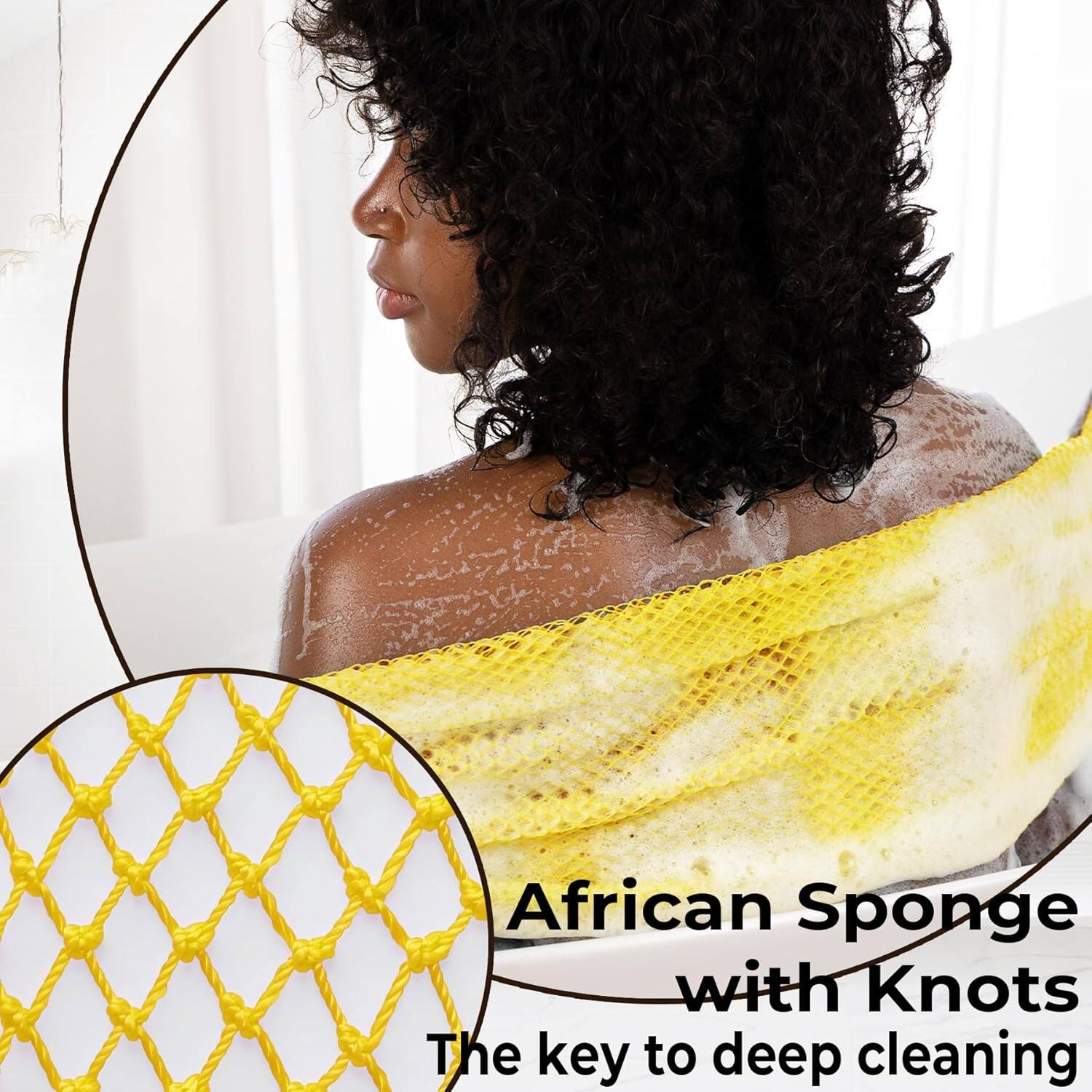 African Sponge with Knots  
The key to deep cleaning