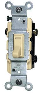 Leviton - C21-1453-2I Residential Grade 3-Way AC Quiet Toggle Switch - Off-White