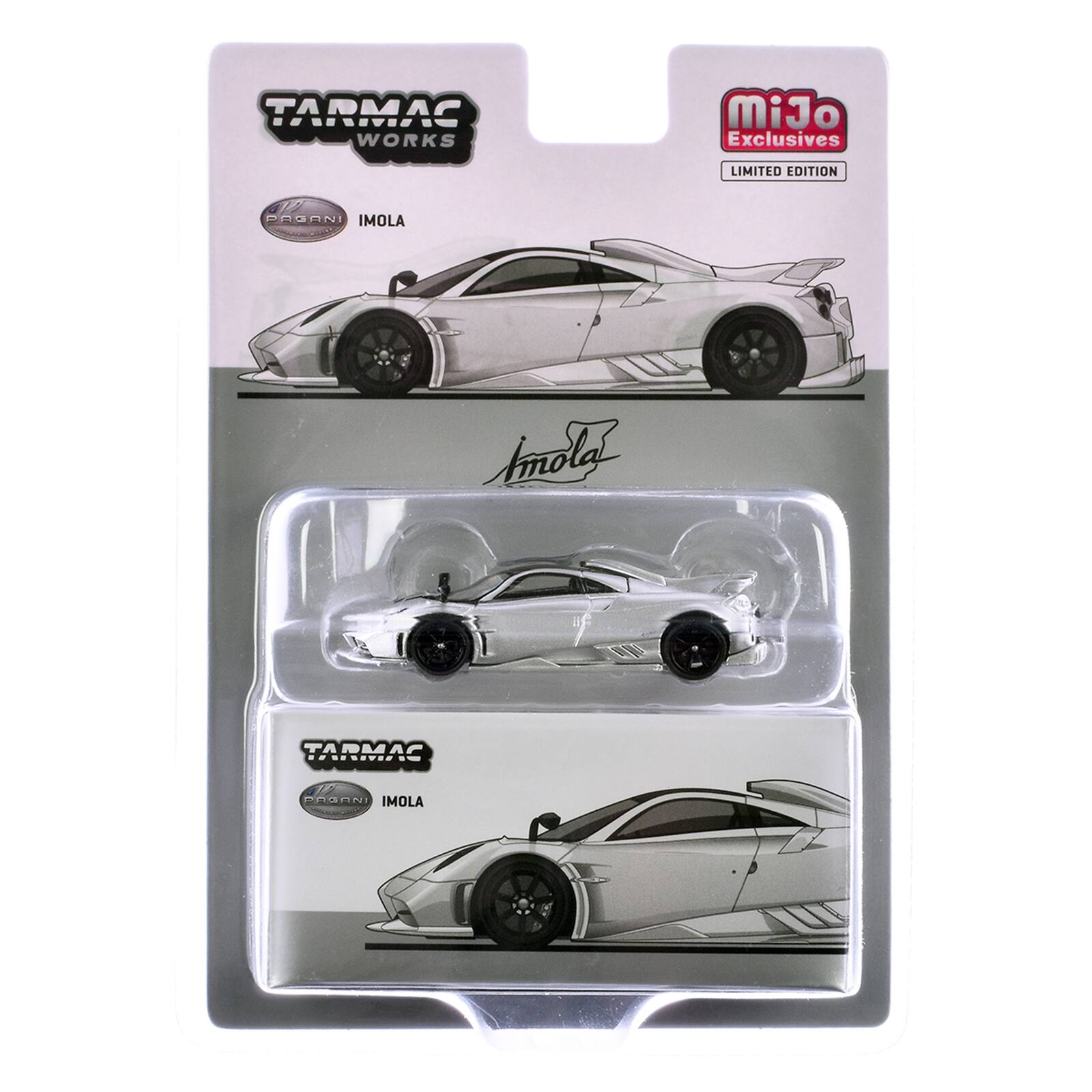 TARMAC WORKS  
MiJo Exclusives  
LIMITED EDITION  
PAGANI IMOLA  
Amola  
TARMAC V PAGANI IMOLA