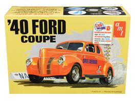 Skill 2 Model Kit 1940 Ford Coupe 3 in 1 Kit 1/25 Scale Model by AMT - Orange