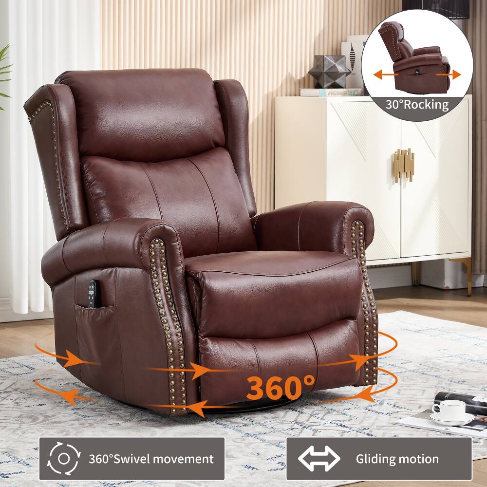 30° Rocking  
360° Swivel movement  
360° Gliding motion