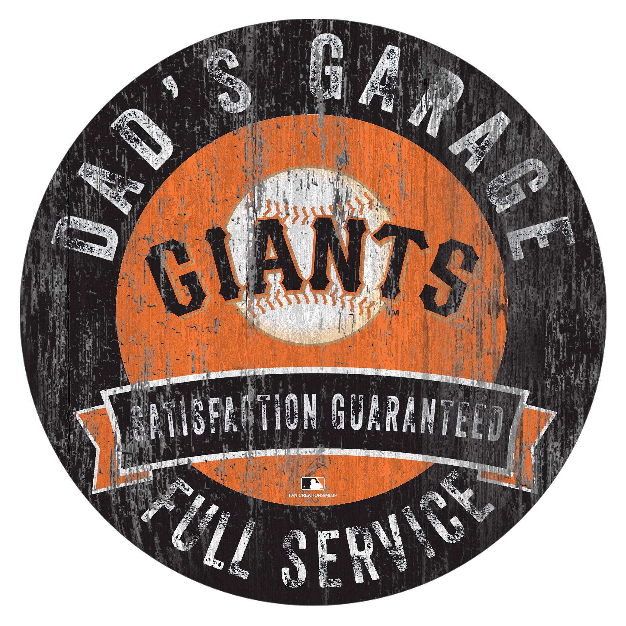 San Francisco Giants 12" x 12" Dad's Garage Sign