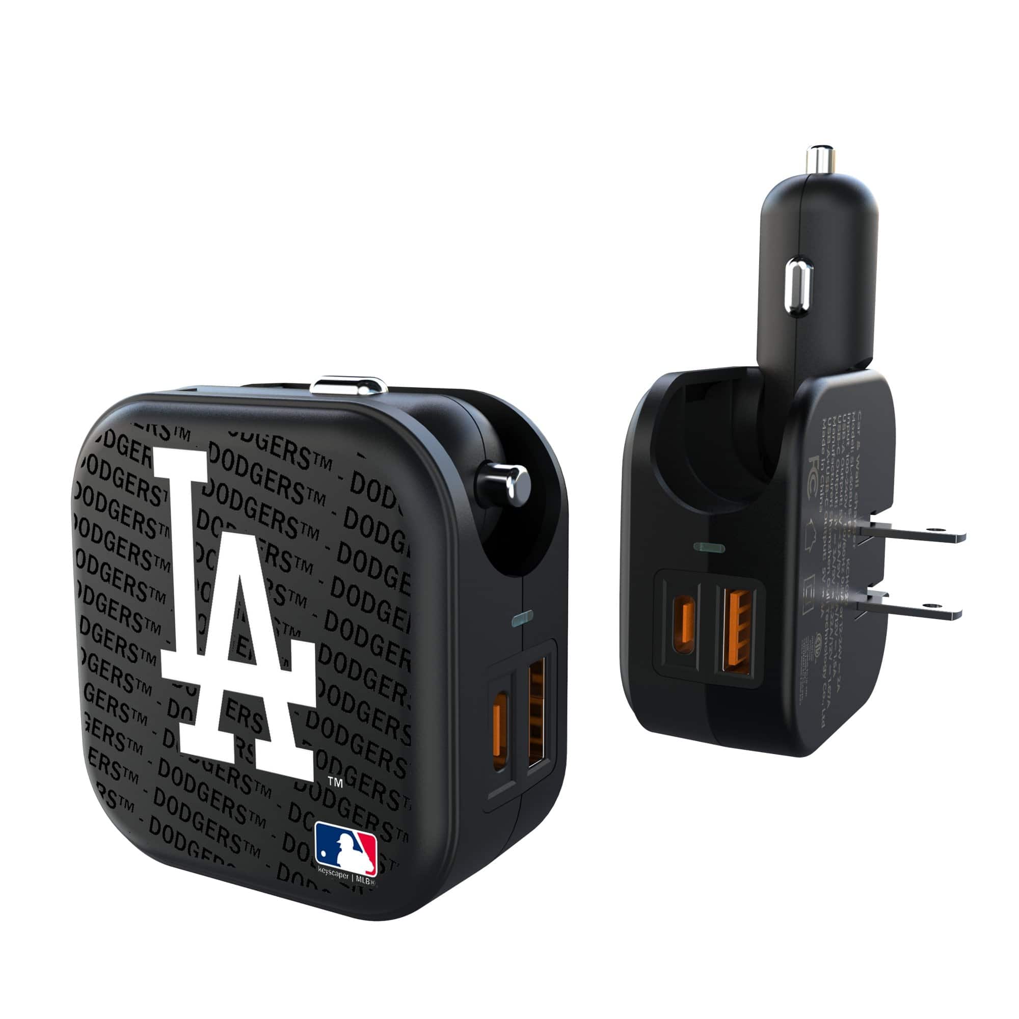Keyscaper - Los Angeles Dodgers Team Logo Dual Port USB Car & Home Charger - Multicolor price history on PriceWatchPro