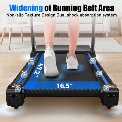 Marcy JX-651BW Easy Folding Motorized Treadmill, Black