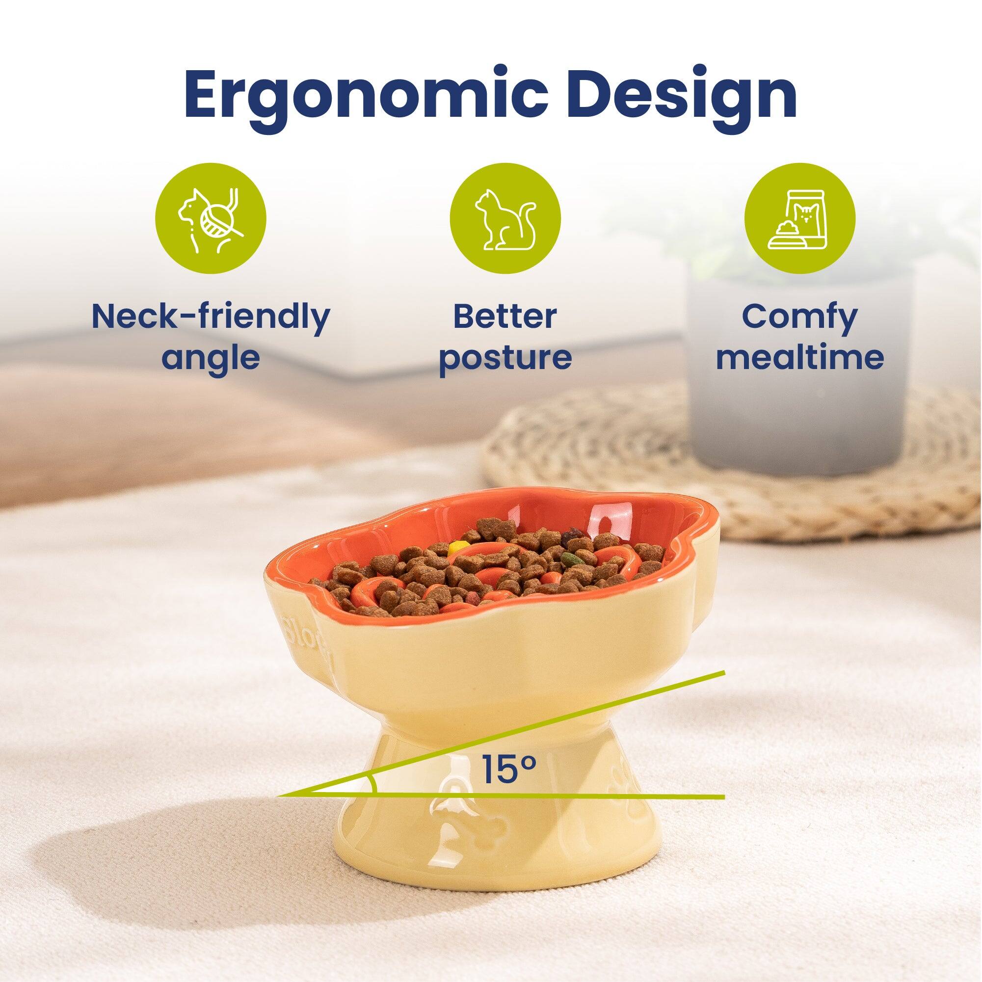 Ergonomic Design

- Neck-friendly angle
- Better posture
- Comfy mealtime

15°