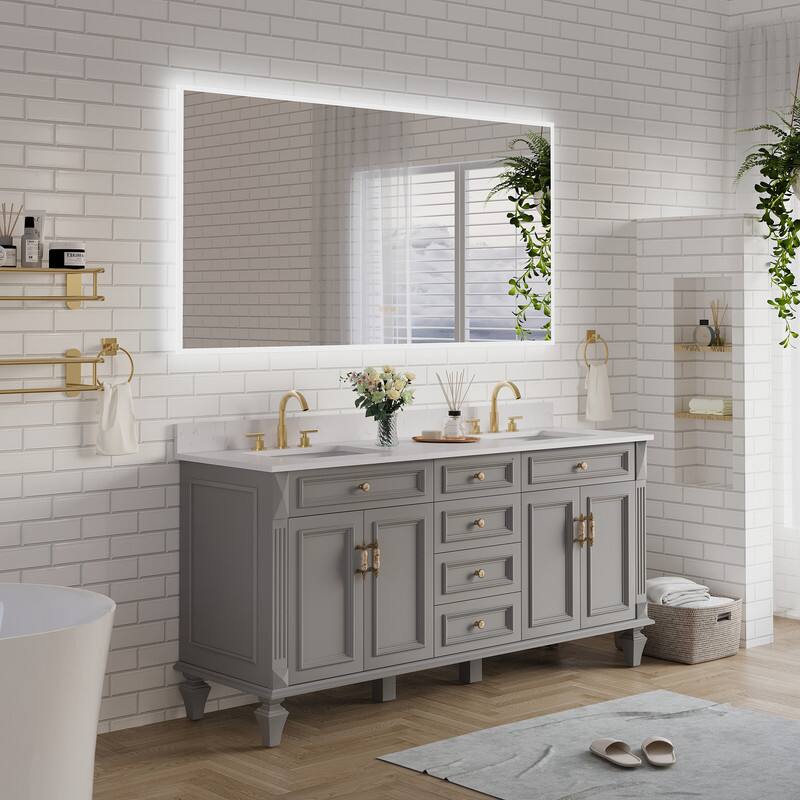 Angle. WELLFOR - 72 inx36 in Frameless Bathroom Mirror with LED Lights & Anti-Fog, Wall-Mounted Bathroom  Vanity Mirrors with Dimmable - Chrome.